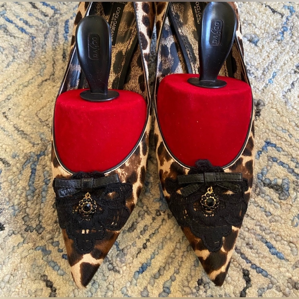 D&G Leopard Print Kitten Heels